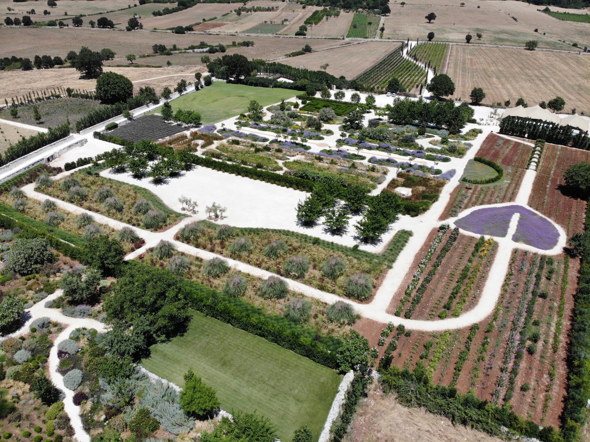 Masseria Pistola e Giardini Pistola dall’alto, 2025